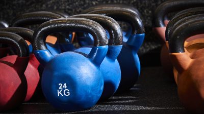 Kettlebells i flere farver
